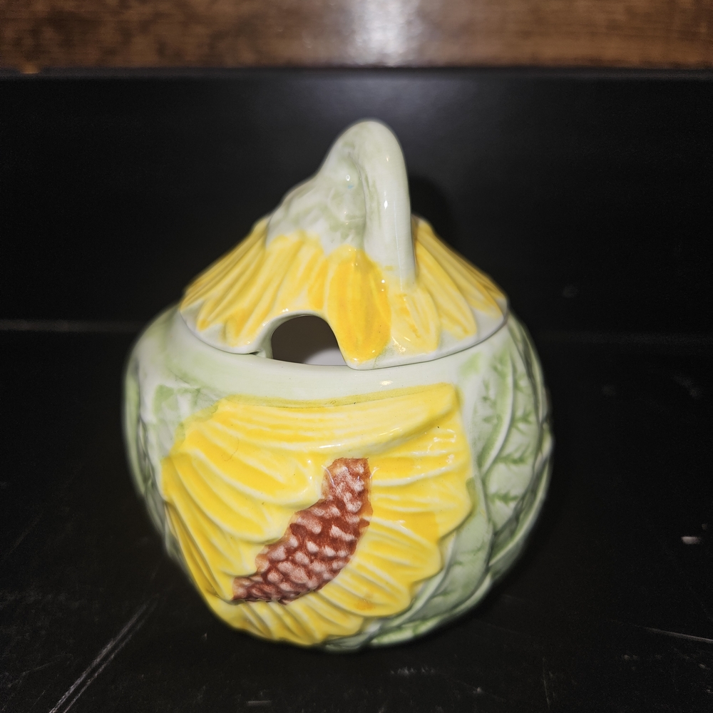 Sunflower Ceramic Sugar Bowl